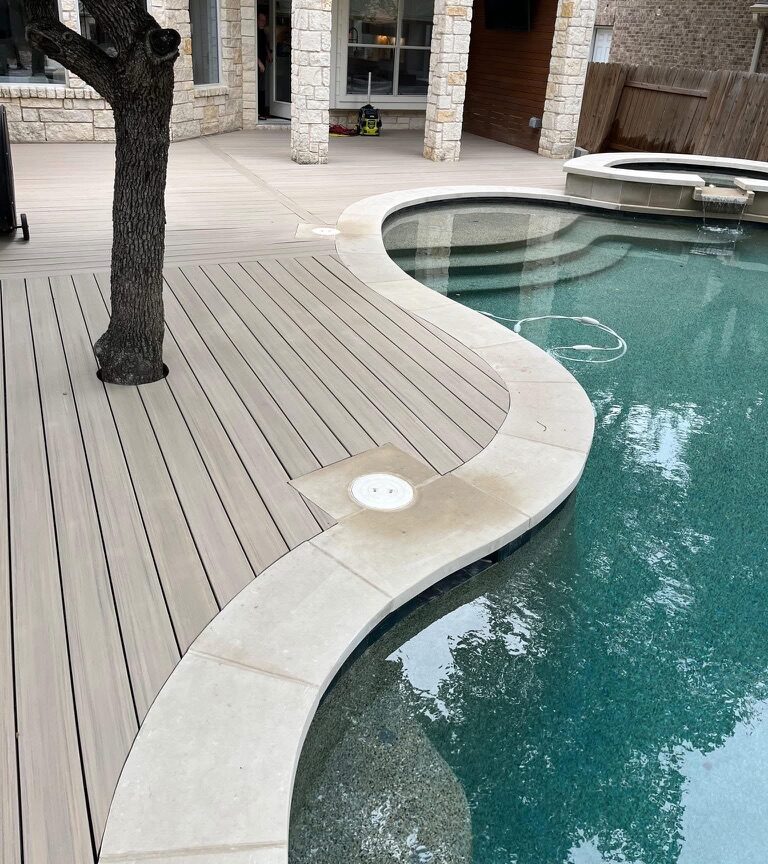 finished pool surround